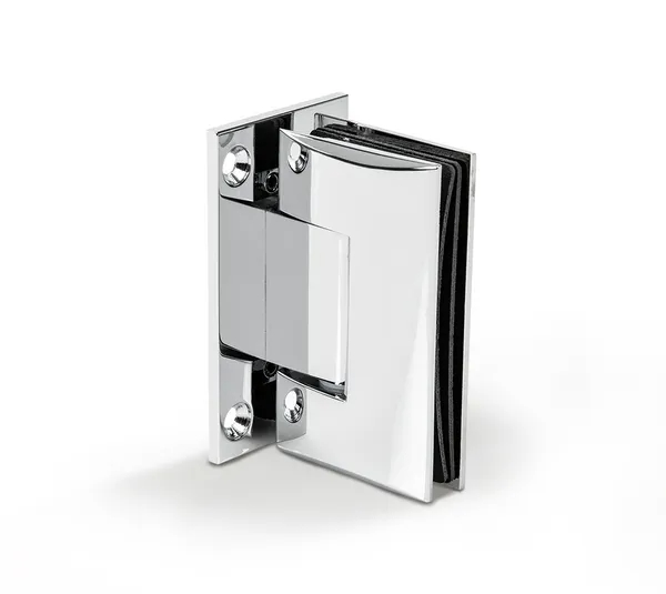 Art shower door hinge, glass-wall 90°