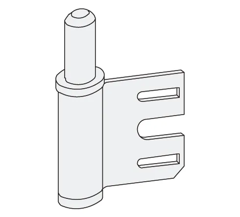 Frame pivot, 2-part glass door hinge