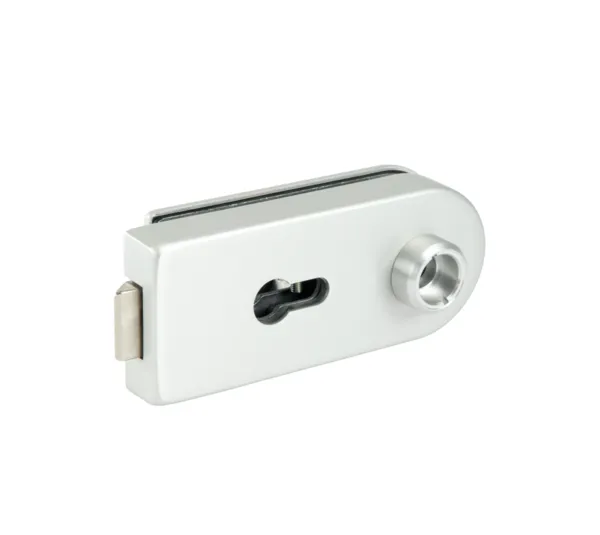 Studio glass door lock, profile cylinder, round