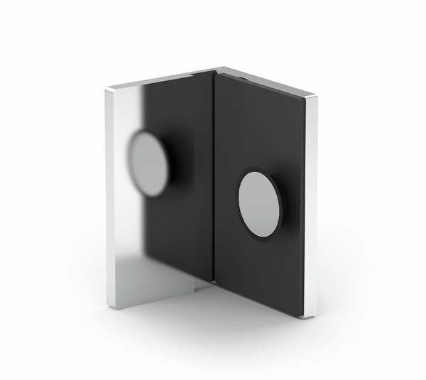 Angle connector Madrid FM, glass-wall 90°, inwards