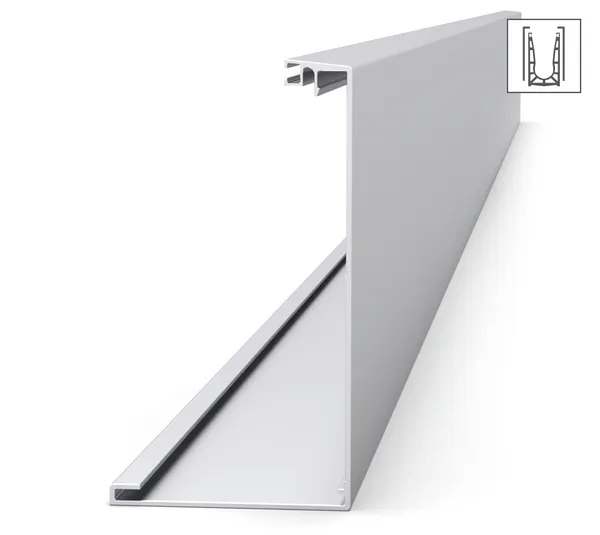 VetroMount® cover profile lateral, for floor profiles