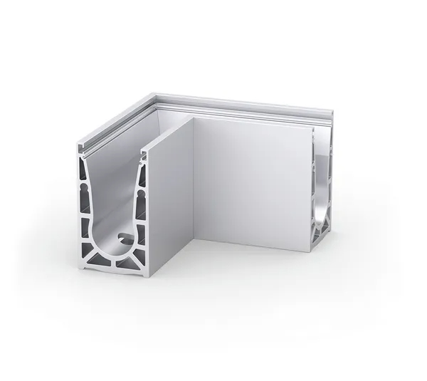 VetroMount® Corner for floor profile U