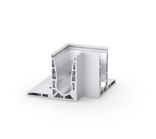 VetroMount® outside corner for floor profile F