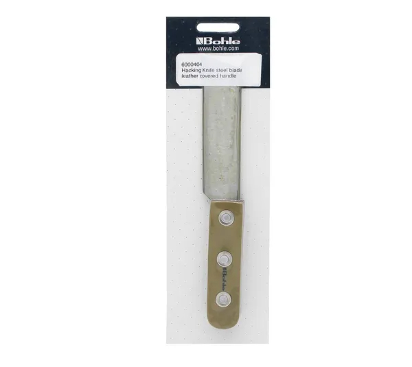 Hacking knife, leather handle