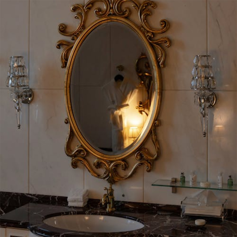 Antique-Style Mirror Glass