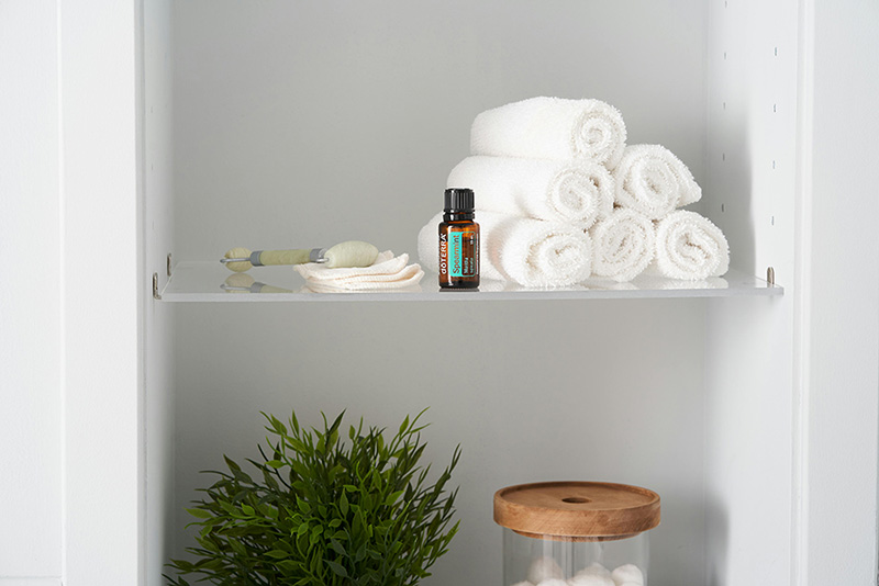 Glass Shelving in Bedroom